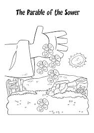 Parable Of The Sower Free Colouring Pages Sunday School Coloring Pages Bible Activities Preschool Bible