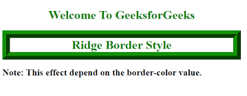 Using this kind of image border gives a nice extra touch to the image without putting too much focus on the border itself. How To Create A 3d Ridge Border Using Css Geeksforgeeks