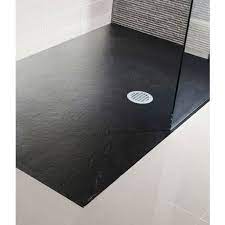 Simpsons Black Textured Slate Effect Shower Tray With Waste 5 Size Options At Victorian Plumbing Uk Shower Tray Small Shower Room Shower Tray Bathroom