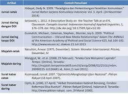 Setidaknya, ketujuh unsur ini adalah patokan umum yang wajib ada saat menulis daftar pustaka. 10 Contoh Daftar Pustaka Dari Jurnal Internet Buku Dll Lengkap