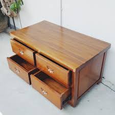 Our teakwood indoor furniture are stylish and durable. Solid Teak Coffee Table 8 Drawers Furniture Tables Chairs On Carousell