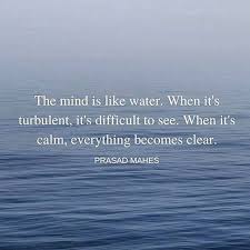 The Mind Is Like Water When It Is Turbulent It Is Difficult To See When It Is Calm Everything Becom Short Positive Quotes Meditation Quotes Positive Quotes