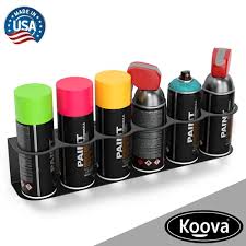 I built mine as a single unit, 5 slots wide, 2 slots high. Koova Spray Can Holder For 1 6 Cans Wall Mounted Steel Rack Storage Organizer For Garage And Workspace Black Six Can Rack Pricepulse