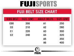 Fuji Size Charts