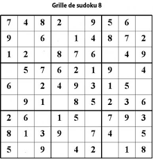 Play online sudoku free whenever you like with no need to download. Sudoku Primaire Niveau 3 Grille 8 Tete A Modeler