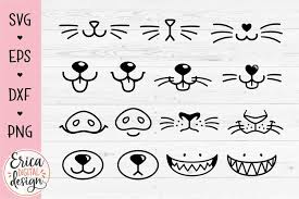 Download Animal Face Mask Svg Cat Dog Bunny Bear Pig Lion Shark Smile 970808 Cut Files Design Bundles
