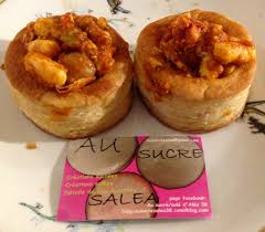 Bouchees A La Reine Lardons Crevettes Et Sa Sauce Tomate Au Pistou Et Poivrons Marines Maison Au Sucresale D Alea 38