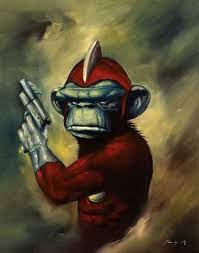 Spacemonkeyart Jpg 500 636 Tatuajes Espaciales Ilustraciones Animales