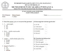 Contoh Soal Menjodohkan Bahasa Indonesia Sd Contoh Soal Terbaru