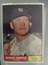 In 1987 I traded a 1986 Canseco Rookie for this at a card show.Part of the  paper in one corner was peeled off so I bought another 1961 common,peeled  the corner off