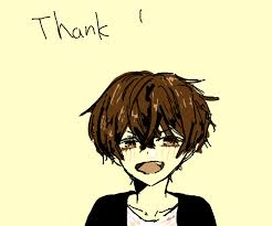 Brown Haired Anime Boy Thanks You Drawception