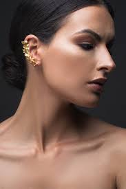 Jewellery gift for her cadeaux elle Boucle d'oreille or rose sans piercing  oreille manchette nuptiale wrap grimpeur mariage or bijoux griffe