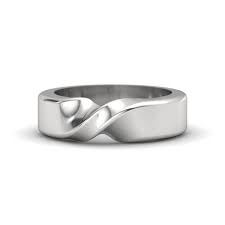 Men S Sterling Silver Ring Men S Mobius Band Gemvara Mens Gold Rings Rings For Men Rose Gold Mens Ring