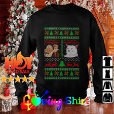 And the rest is history, the meme was born and it has continued to grow and grow. Merry Christmas Happy Holidays Woman Yelling At A Cat Meme Sweater