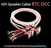 ‫زوج كابل مكبر صوت Hifi ، 8TC ، سلك OCC ، قفل ذاتي ، مقبس موزة ذهبي ، مقبس  Spade Y ، مكبر صوت عالي النهاية ، مكبر صوت ، مشغل - AliExpress‬‎