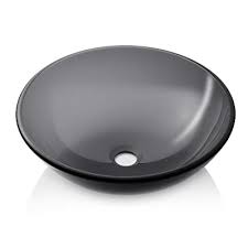 Over 20 years of experience to give you great deals on quality home products and more. Buy Miligore Modern Glass Vessel Sink Above Counter Bathroom Vanity Basin Bowl Gray Online In Turkey B006p3gsma