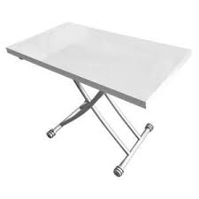 Transforming X White High Gloss Finish Coffee And Dining Table Co 2219 Glswht The Home Depot Coffee Table White Dining Table Convertible Coffee Table