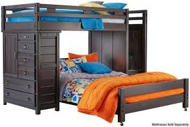 Creekside Twin Full Step Loft Bed With Chest Charcoal Art Van Furniture Loft Bed Bunk Bed Designs Mattress Furniture