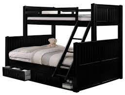 Beatrice Black Twin Over Queen Bunk Bed With Underbed Storage Drawers Transitional Bunk Beds By Totally Kids Fun Furniture Toys Houzz