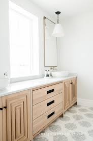 White Oak Vanity Raised Sinks Wall Mounted Faucets Natural Light Beautiful Tile Europeanorganicmodern N Bathroom Interior Master Bathroom Bathroom Decor