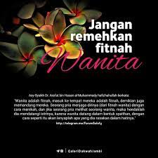 Jangan Remehkan Fitnah Wanita Motivasi Bijak Poster