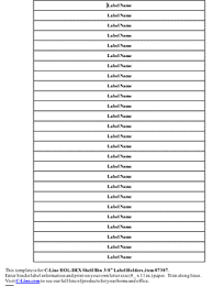 Then download a template to go with whatever herma label you've chosen. Free 3 8 Inch Shelf Bin Label Holder Printer Template Inl0375 C Line Products