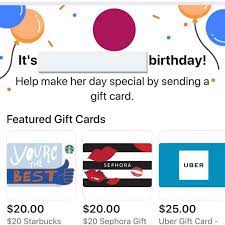 Maybe you would like to learn more about one of these? Facebook Now Prompts You To Send Gift Cards To Friends On Their Birthday