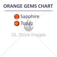 Gems Orange Color Chart Gl Stock Images