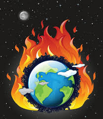 Global Warming With Earth On Fire Free V Free Vector Freepik Freevector Education Climate Change Art Global Warming Drawing Global Warming Art