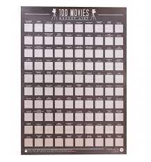 100 movies you have to see before you die! 100 Movies Bucket List Scratch Poster