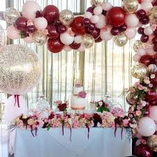 Balloon And Flower Decor For Party Decoration Balloon Decorations Party Wedding Balloons Party Decorations