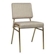horeca stoel beige rocky natural velours leather messing stoelen thuisdecoratie meubel ideeen