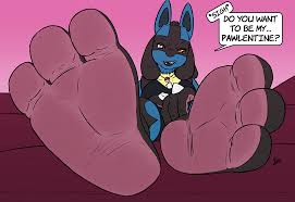 165130 - safe, artist:evil-sprite, fictional species, lucario, mammal,  nintendo, pokémon, 2022, colored soles, fetish, foot fetish, foot focus,  soles, toes - Furbooru