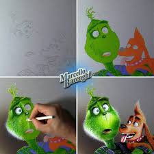 Drawings That Mirror Reality Christmas Drawing Realistic Drawings Grinch Drawing