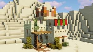 Minecraft survival starter house, biome: Little Cute Desert House I Made While The Server I Build On Was Down Minecraft Minecraft Decorations Minecraft Designs Minecraft Crafts