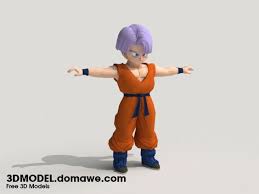 Trunks Kid Orange Suit 3d Model Free Dragon Ball Orange Suit Trunks Model