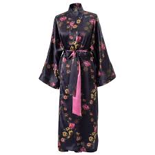Kimono robe by suss cousins. Long Silk Kimono Robe Deep Purple Castlebird Rose Wolf Badger