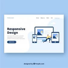 Download Free Landing Page Template With Responsive Design Concept Svg Dxf Eps Png New Svg File Scalable Vector Graphics