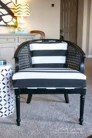 Living Savvy My House Black White Striped Cane Barrel Chair Cane Chairs Painted Cane Back Chairs Barrel Chair