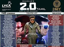 Home > android ios malaysia release date. Rajinikanth S 2 0 To Release In 140 Locations In Malaysia Tamil Movie Music Reviews And News