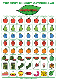 Each card is 15cm x 15cm and can be printed and laminated. The Very Hungry Caterpillar Activities