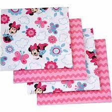 Disney Minnie Mouse Happy Day Flannel Blanket 4 Pack Walmart Com Baby Receiving Blankets Flannel Blanket Receiving Blanket Gift