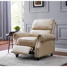 homesvale cari faux leather push back recliner chair tan walmart com recliner chair recliner farmhouse recliner chairs
