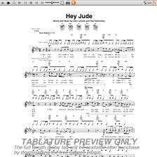 The Beatles Hey Jude Guitar Tab Free Beatles Guitar Tabs