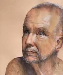 This is the resulting portrait from my experiment with a new paper. (I made  him a bit younger). I loved this paper. There aren't that many toned papers  around. Sadly it doesn't