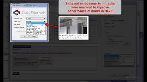 Clarkdietrich Top Deflection Track Selector For Revit