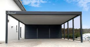 Doppel Carport Abstellraum Metall Anthrazit Leipzig Glas Stahlzart Carport Stahlcarport Wellblech