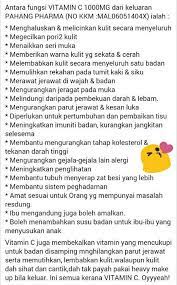 Vitamin c ni tiada campuran bahan lain selain 100% asid ascorbik atau vitamin c. Facebook