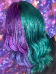 Pumpkinqueengem Split Dye Returns Joker Vibes Unnatural Hair Color Hair Styles Split Dyed Hair