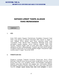Surat ini adalah dirujuk kepada mesyuarat tergempar yang diadakan pada 10 oktober 1988 mengenai isu kelewatan anda. Setitik Nila
